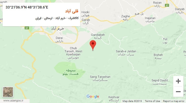 روستای قلی آباد بر روی نقشه