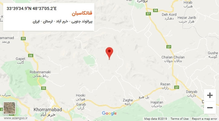 روستای قناتکاسیان بر روی نقشه