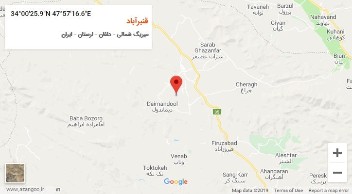 روستای قنبرآباد بر روی نقشه