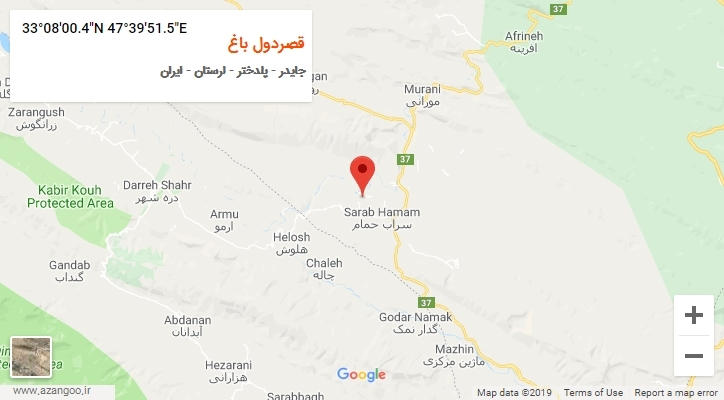 روستای قصردول باغ بر روی نقشه