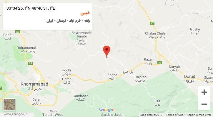 روستای غیبی بر روی نقشه
