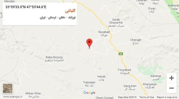 روستای گلباغی بر روی نقشه