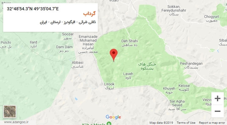 روستای گرداب بر روی نقشه