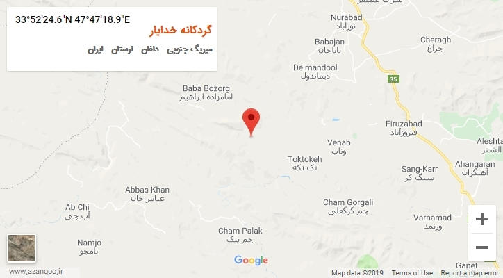 روستای گردکانه خدایار بر روی نقشه