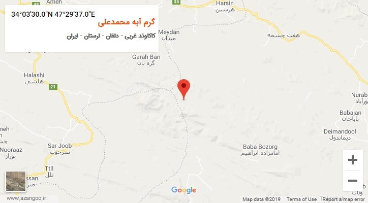 روستای گرم آبه محمدعلی بر روی نقشه