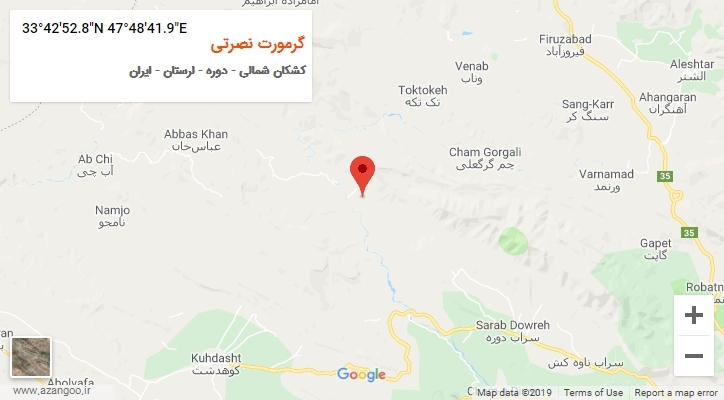 روستای گرمورت نصرتی بر روی نقشه