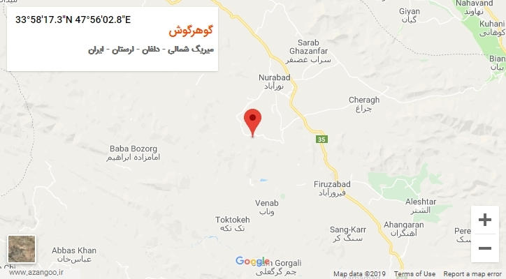 روستای گوهرگوش بر روی نقشه