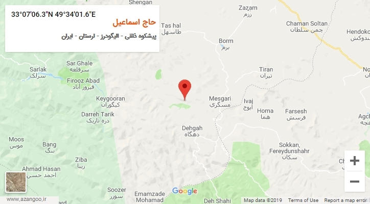 روستای حاج اسماعیل بر روی نقشه
