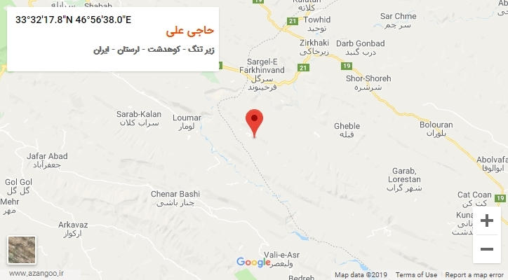 روستای حاجی علی بر روی نقشه