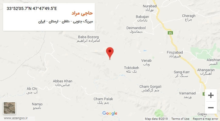 روستای حاجی مراد بر روی نقشه