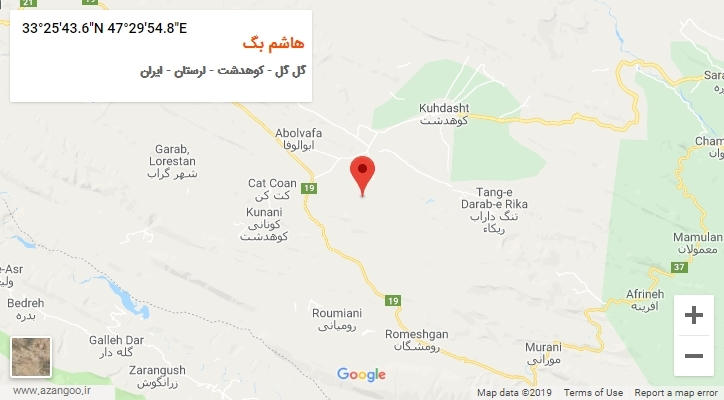 روستای هاشم بگ بر روی نقشه