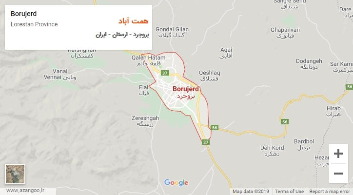 دهستان همت آباد بر روی نقشه