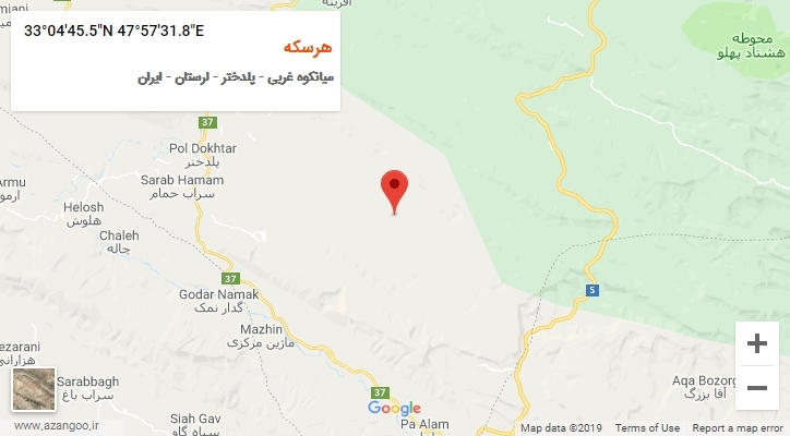 روستای هرسکه بر روی نقشه