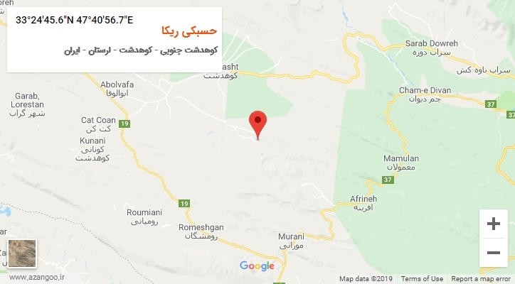 روستای حسبکی ریکا بر روی نقشه
