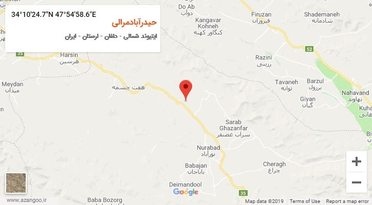 روستای حیدرآبادمرالی بر روی نقشه