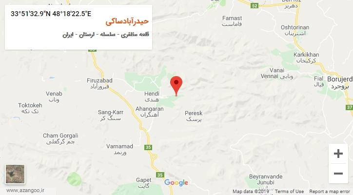 روستای حیدرآبادساکی بر روی نقشه