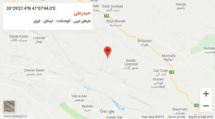روستای حیدرعلی بر روی نقشه