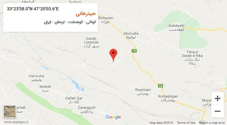 روستای حیدرخانی بر روی نقشه