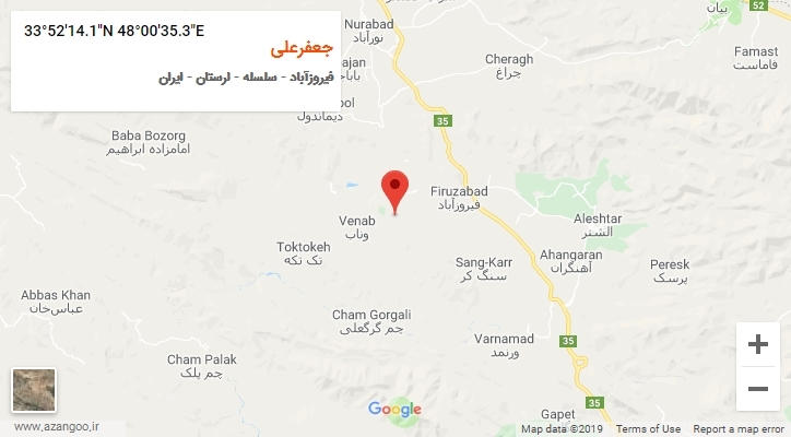 روستای جعفرعلی بر روی نقشه