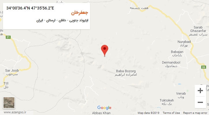 روستای جعفرخان بر روی نقشه
