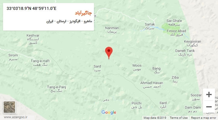 روستای جاگیرآباد بر روی نقشه