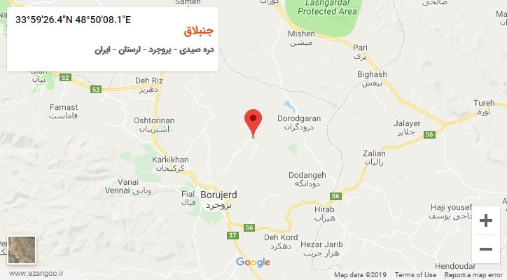 روستای جنبلاق بر روی نقشه