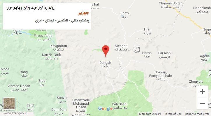 روستای جوزیر بر روی نقشه