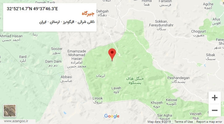 روستای جیرگاه بر روی نقشه