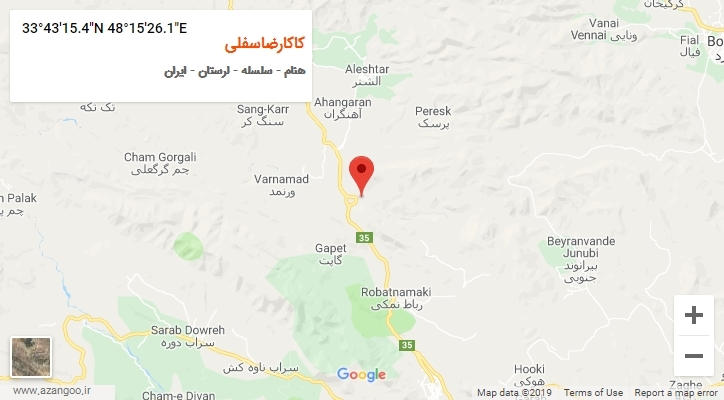 روستای کاکارضاسفلی بر روی نقشه