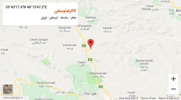 روستای کاکارضاوسطی بر روی نقشه