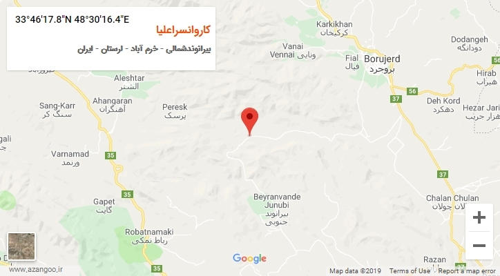 روستای کاروانسراعلیا بر روی نقشه