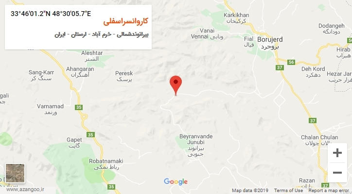 روستای کاروانسراسفلی بر روی نقشه
