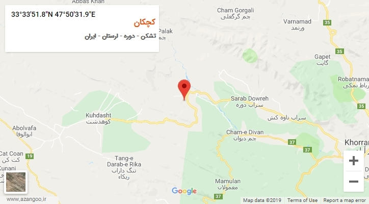 روستای کچکان بر روی نقشه