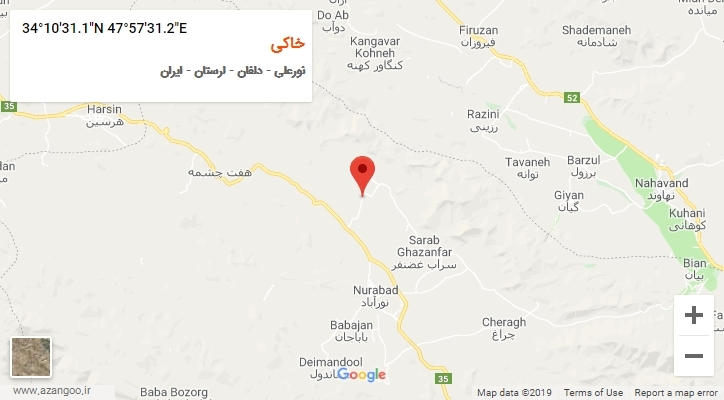روستای خاکی بر روی نقشه