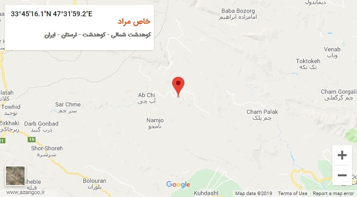 روستای خاص مراد بر روی نقشه