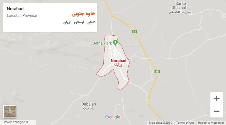 دهستان خاوه جنوبی بر روی نقشه