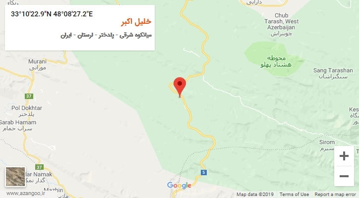 روستای خلیل اکبر بر روی نقشه