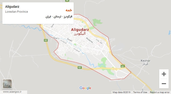 دهستان خمه بر روی نقشه