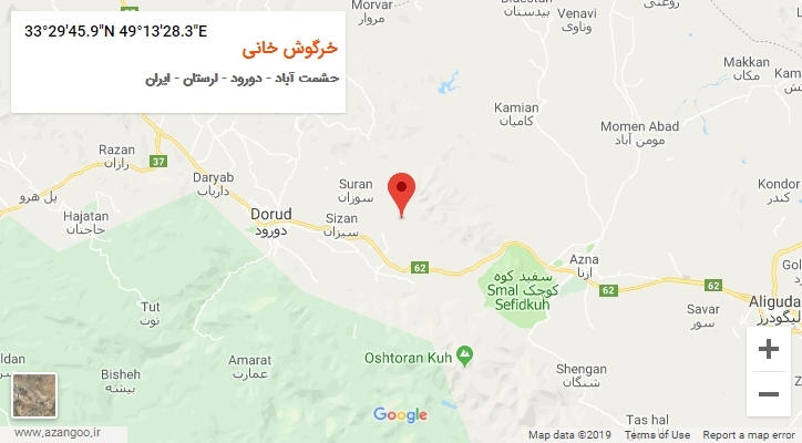 روستای خرگوش خانی بر روی نقشه