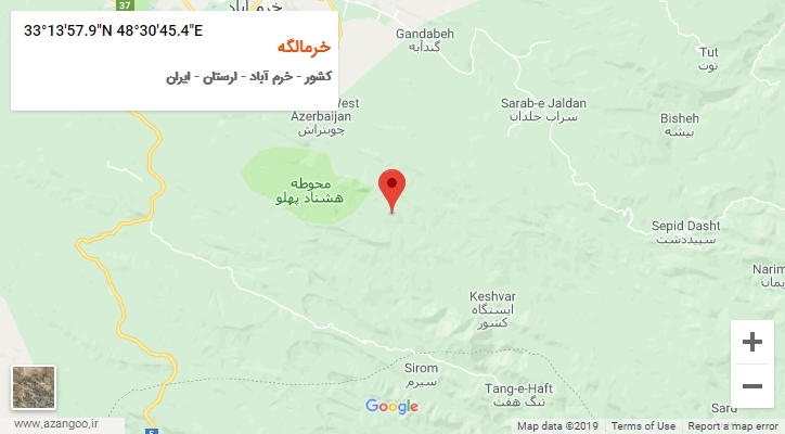 روستای خرمالگه بر روی نقشه