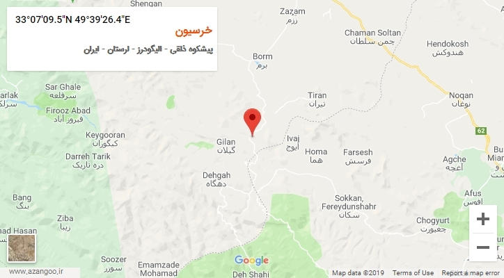 روستای خرسیون بر روی نقشه