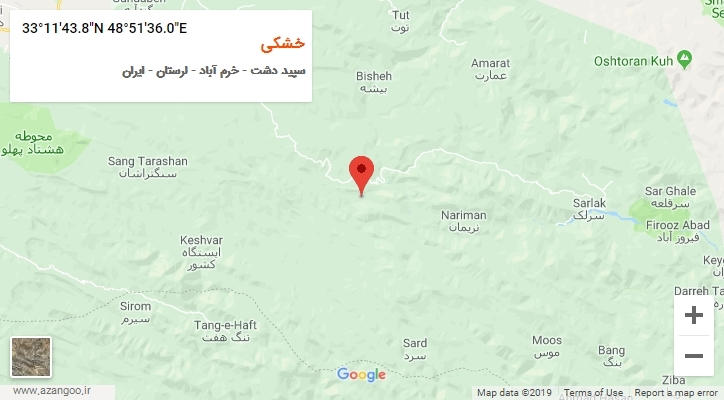 روستای خشکی بر روی نقشه