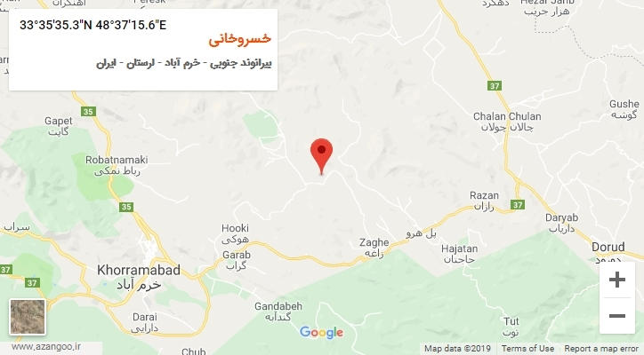 روستای خسروخانی بر روی نقشه