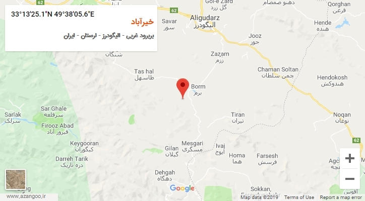 روستای خیرآباد بر روی نقشه