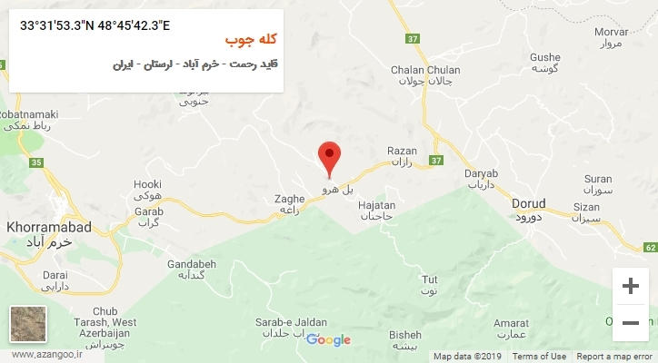 روستای کله جوب بر روی نقشه