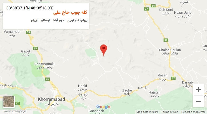 روستای کله جوب حاج علی بر روی نقشه