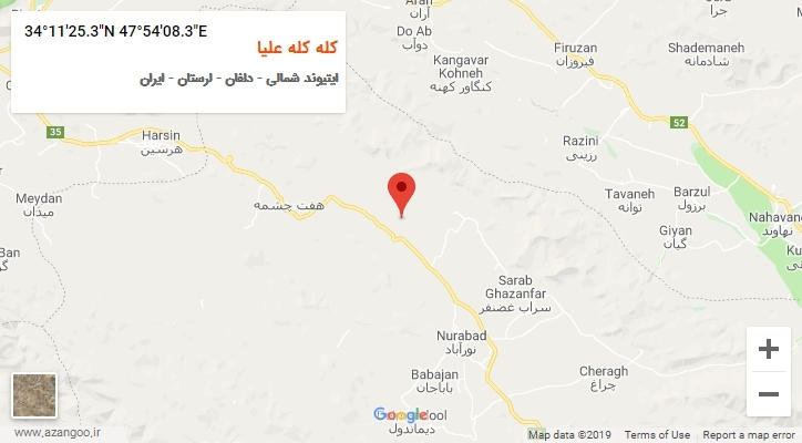 روستای کله کله علیا بر روی نقشه
