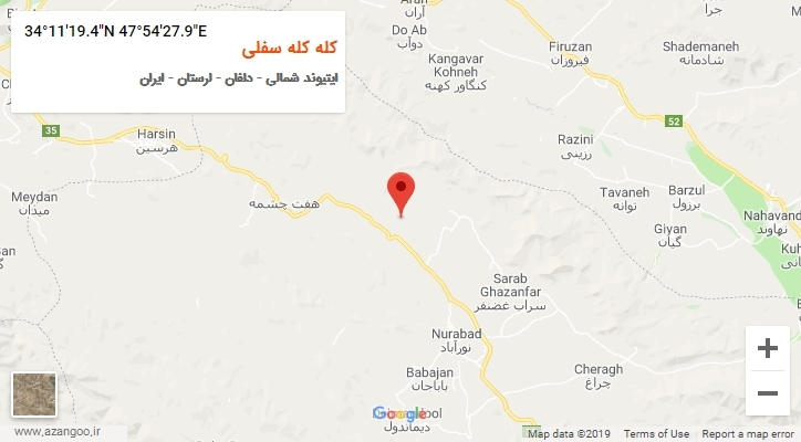 روستای کله کله سفلی بر روی نقشه