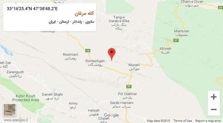 روستای کله مرغان بر روی نقشه