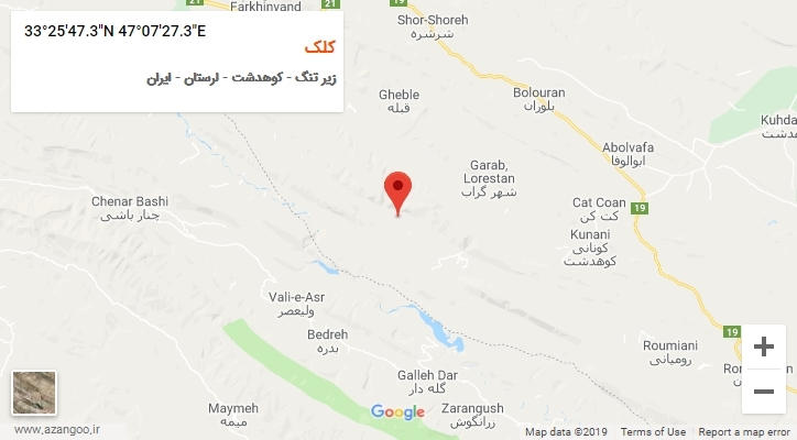 روستای کلک بر روی نقشه